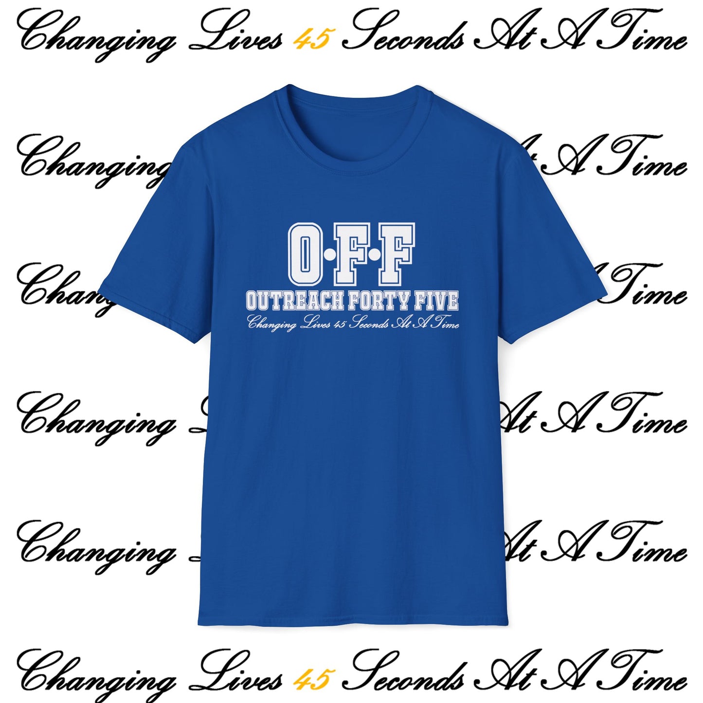 Outreach Forty Five, Inc. "Badge" Unisex Softstyle T-Shirt