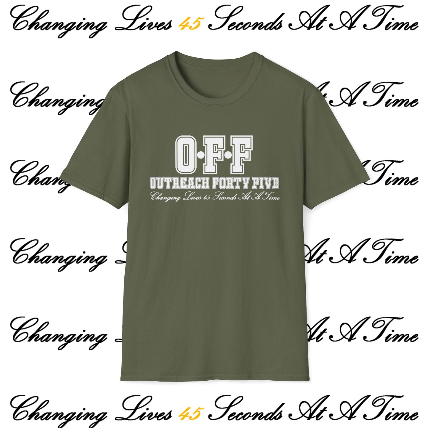 Outreach Forty Five, Inc. "Badge" Unisex Softstyle T-Shirt