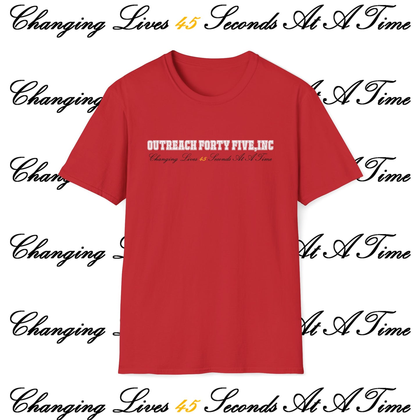 Outreach Forty Five, Inc. "Changing Lives 45" Unisex Softstyle T-Shirt
