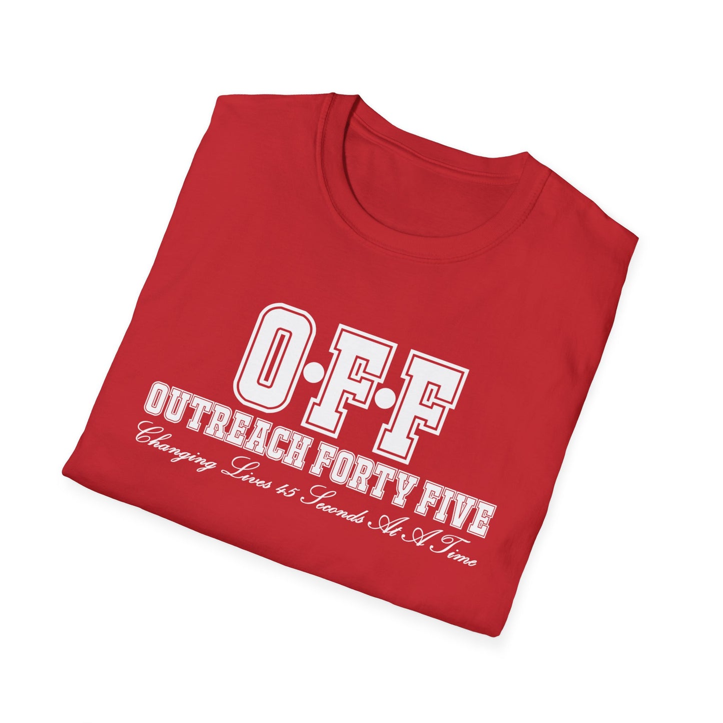 Outreach Forty Five, Inc. "Badge" Unisex Softstyle T-Shirt