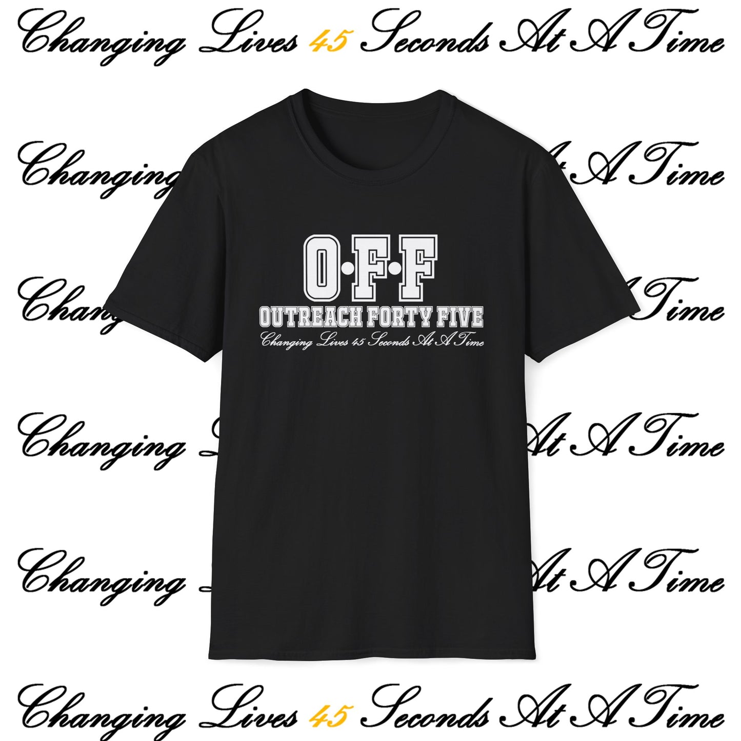 Outreach Forty Five, Inc. "Badge" Unisex Softstyle T-Shirt
