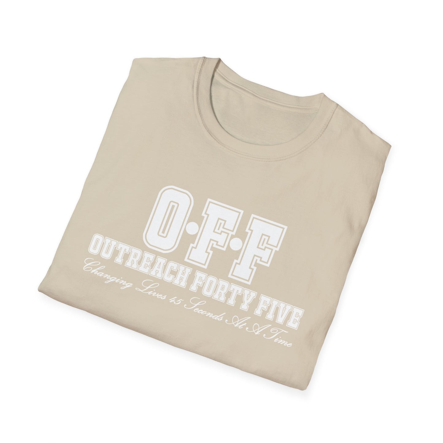 Outreach Forty Five, Inc. "Badge" Unisex Softstyle T-Shirt