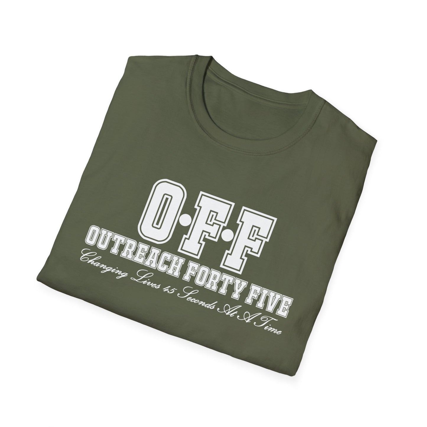 Outreach Forty Five, Inc. "Badge" Unisex Softstyle T-Shirt