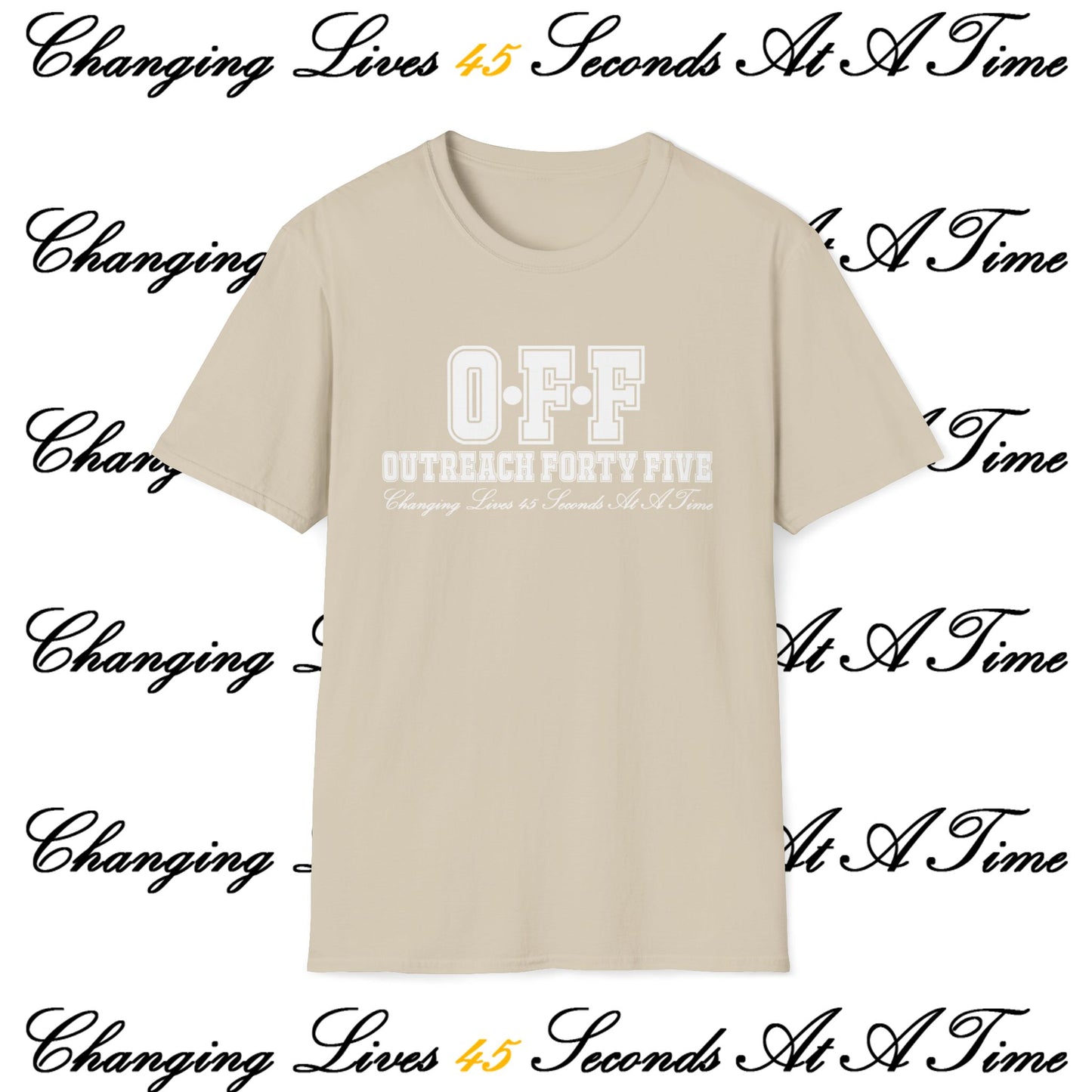 Outreach Forty Five, Inc. "Badge" Unisex Softstyle T-Shirt
